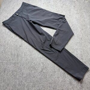 Lululemon Commission Pants Men 32 x 30 Black Slim Tapered Technical Chinos